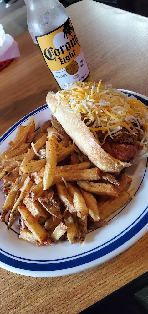 Chilli Dog and Fries